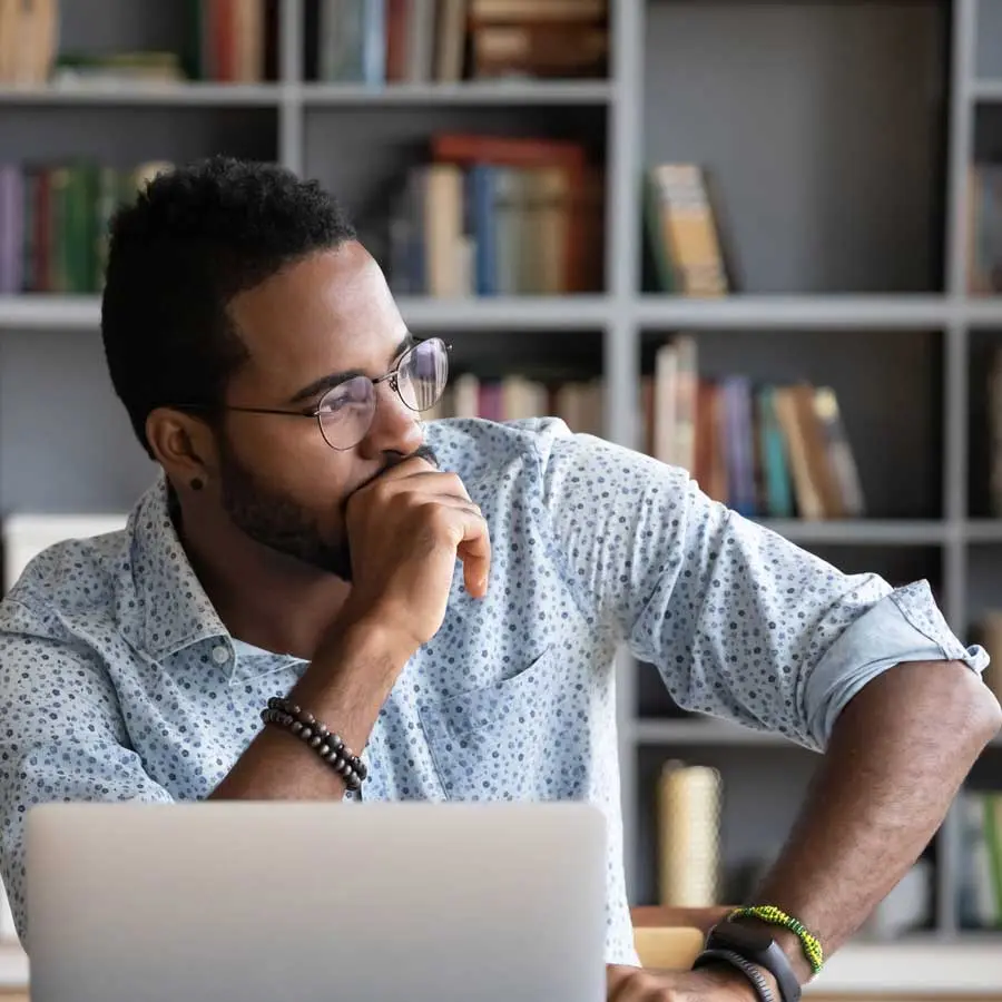 A man asking questions