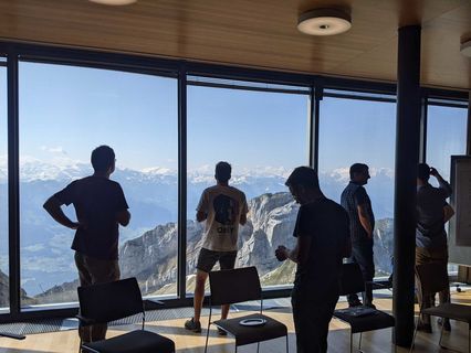 View of the Alps from the seminar room at Pilatus Kulm