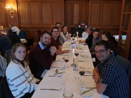 Dinner table at the Pilatus Kulm