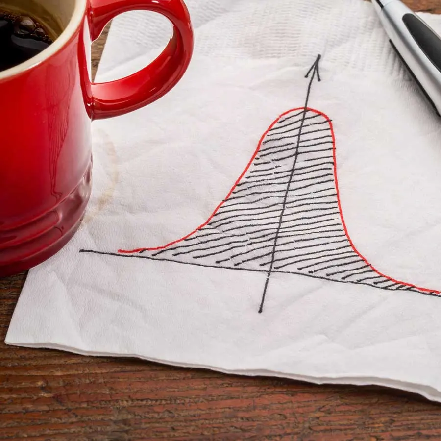 Normal distribution on napkin