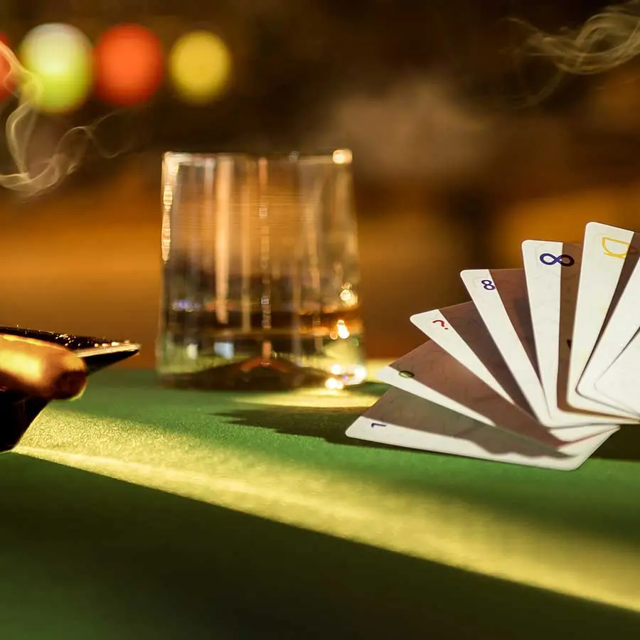 Planning Poker game at the poker table