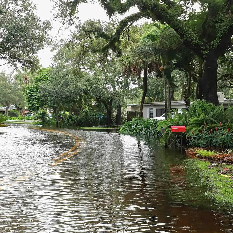 Street under water, flood