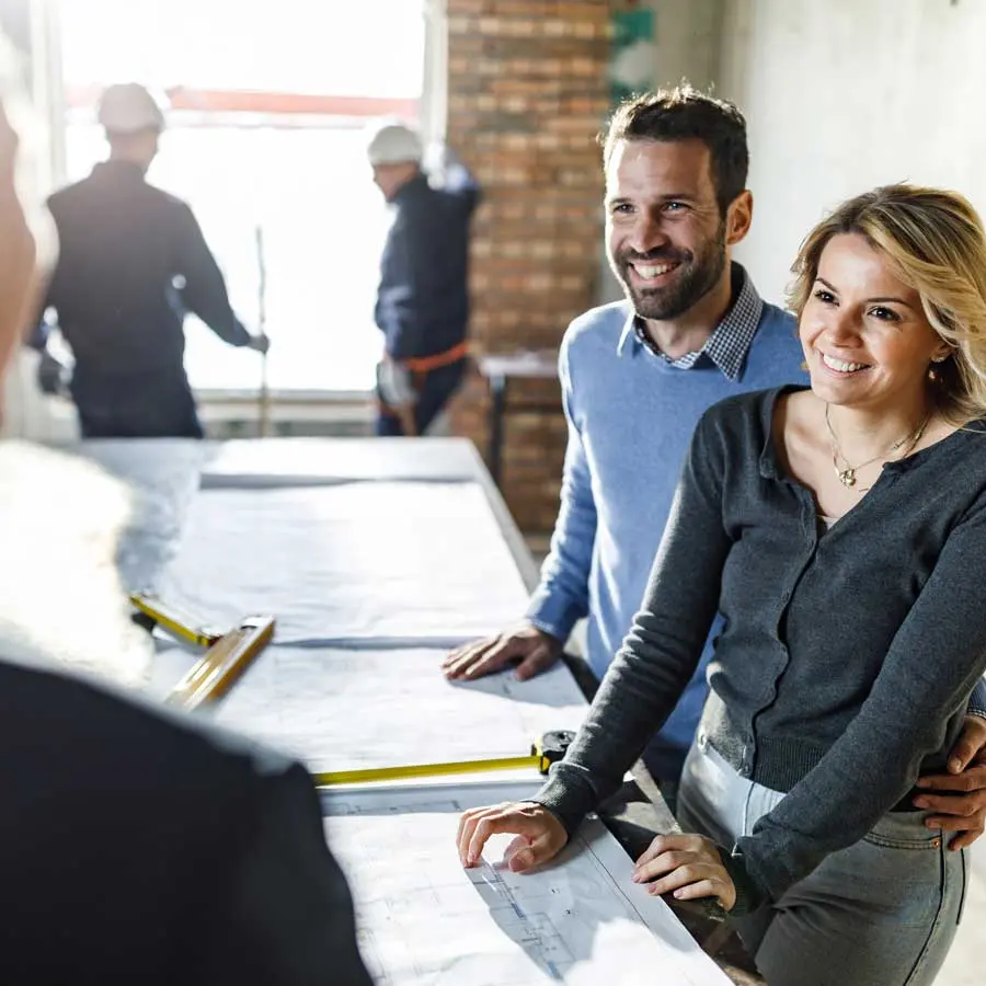 Couple buying a house