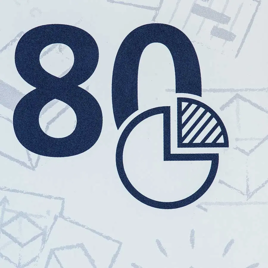 Planning Poker Karte 80: 80 Stunden Aufwand, möglichst splitten