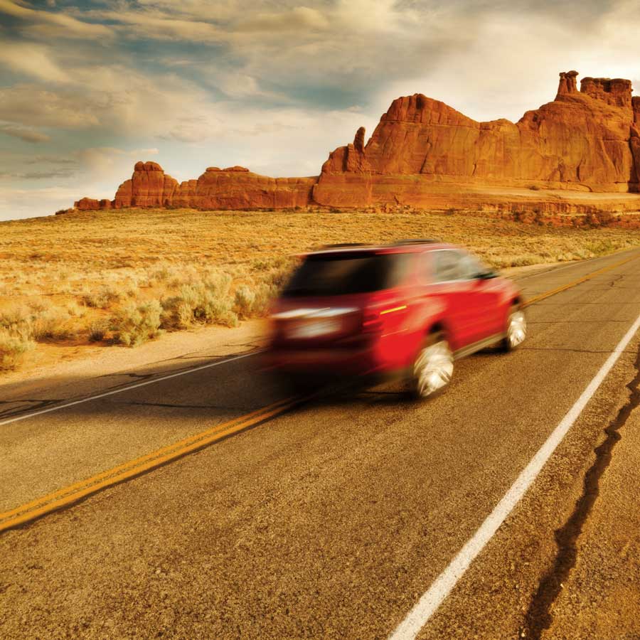 Car in Monument Valley