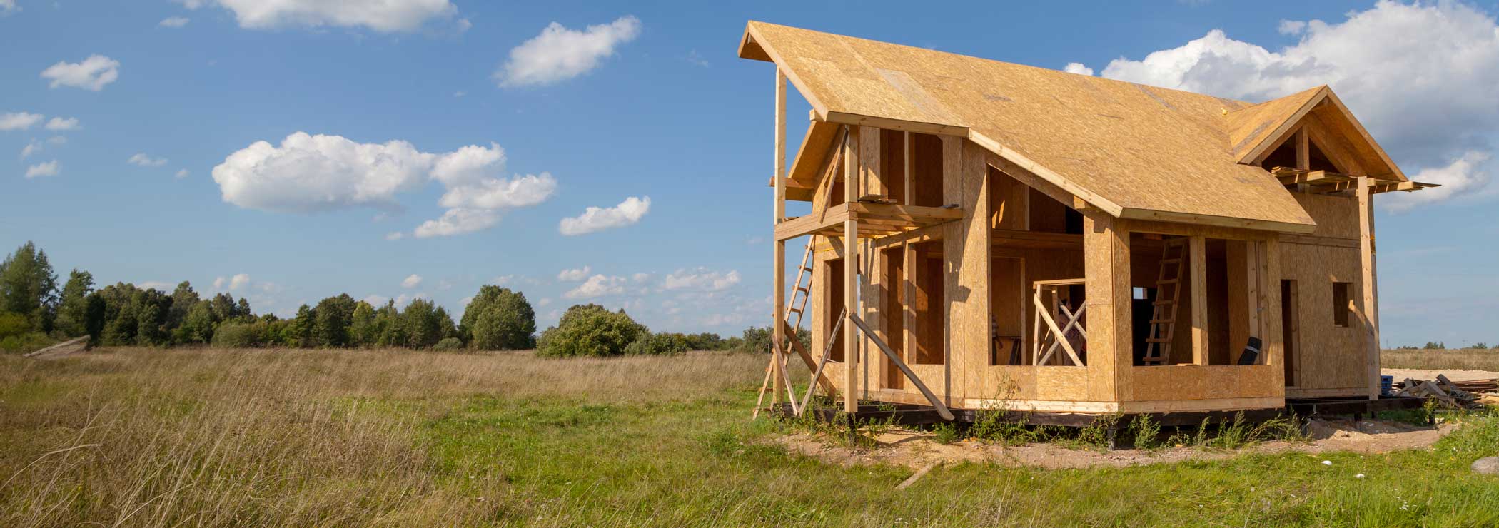 Shell of a wooden house