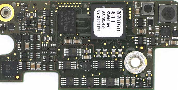 Embedded system: printed circuit board with two processors