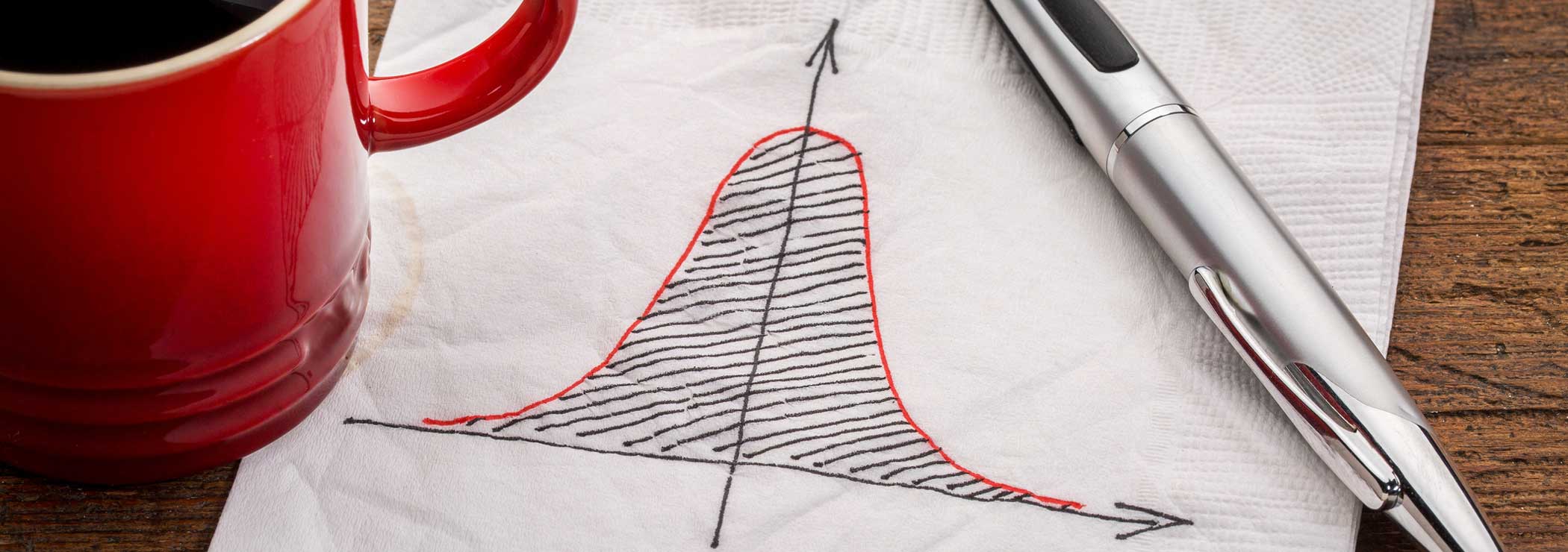 Normal distribution on napkin