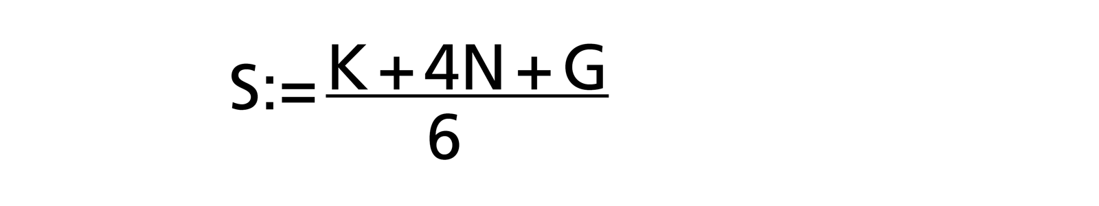Schätzformel für die Beta-Verteilung: S:= (K + 4N + G) / 6