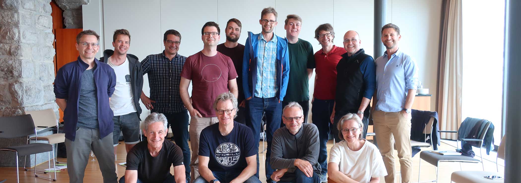 The complete Solcept staff in the seminar room on Pilatus Kulm