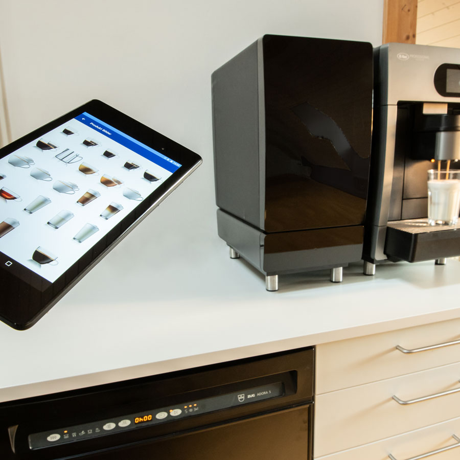 App with several kinds of coffee on a mobile phone