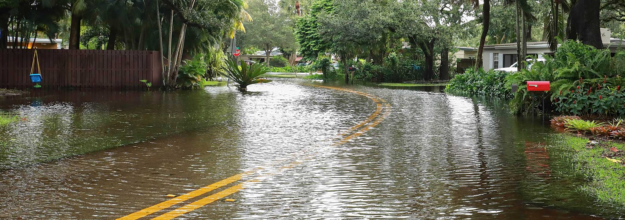 Street under water, flood